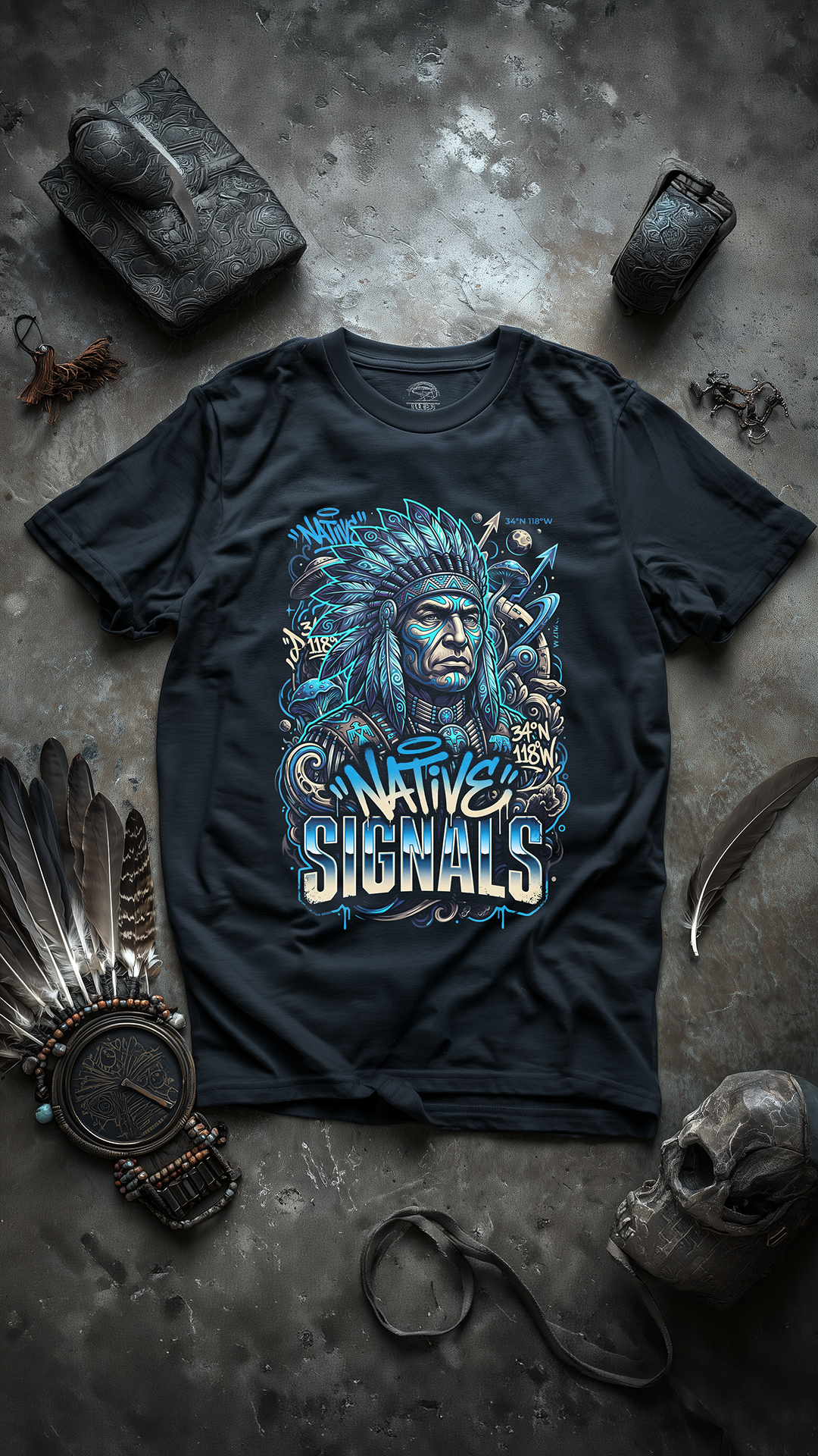 Cyan Signal Tee alternate view