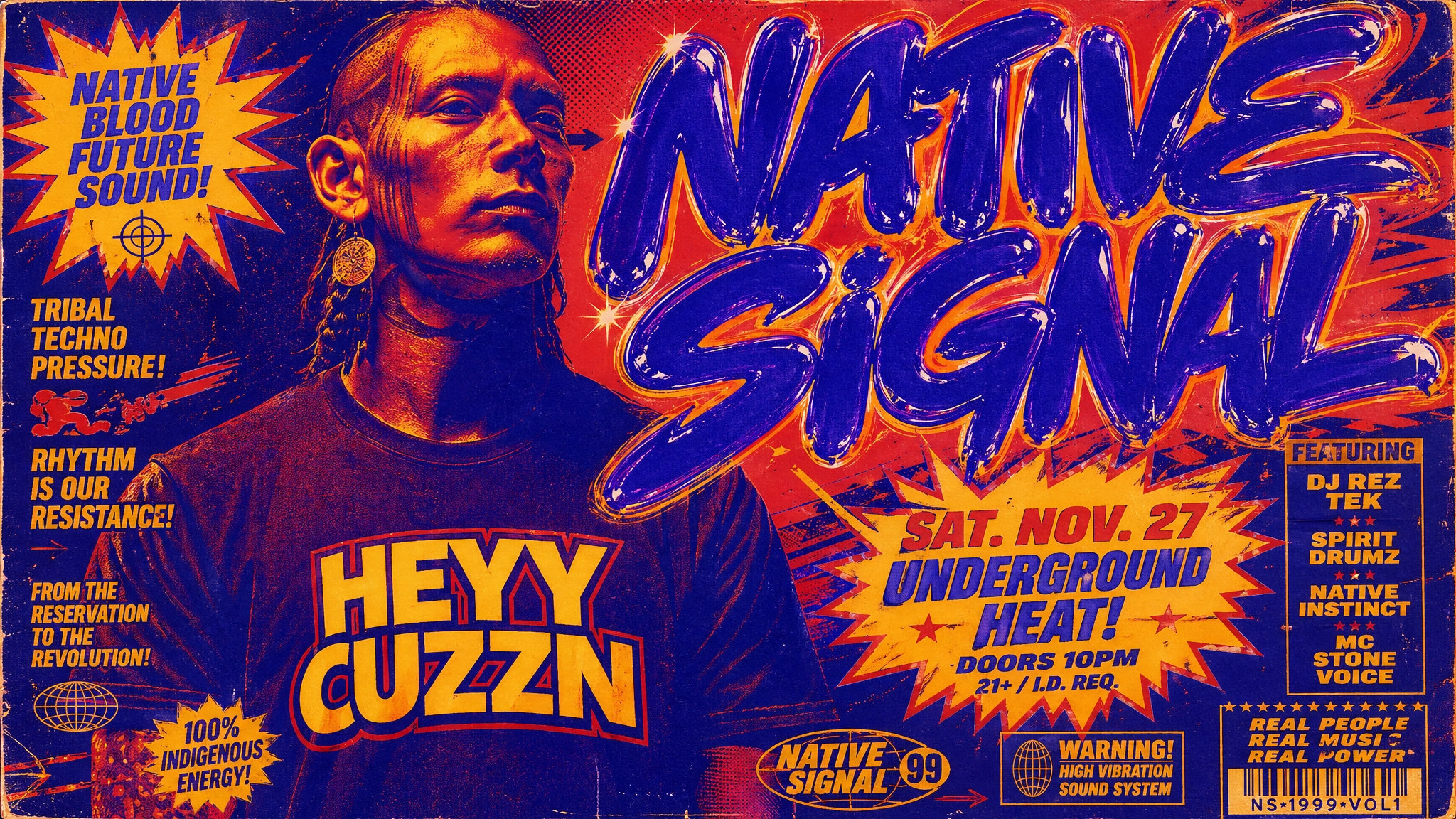 HEYY CUZZN Tee pop art slideshow image