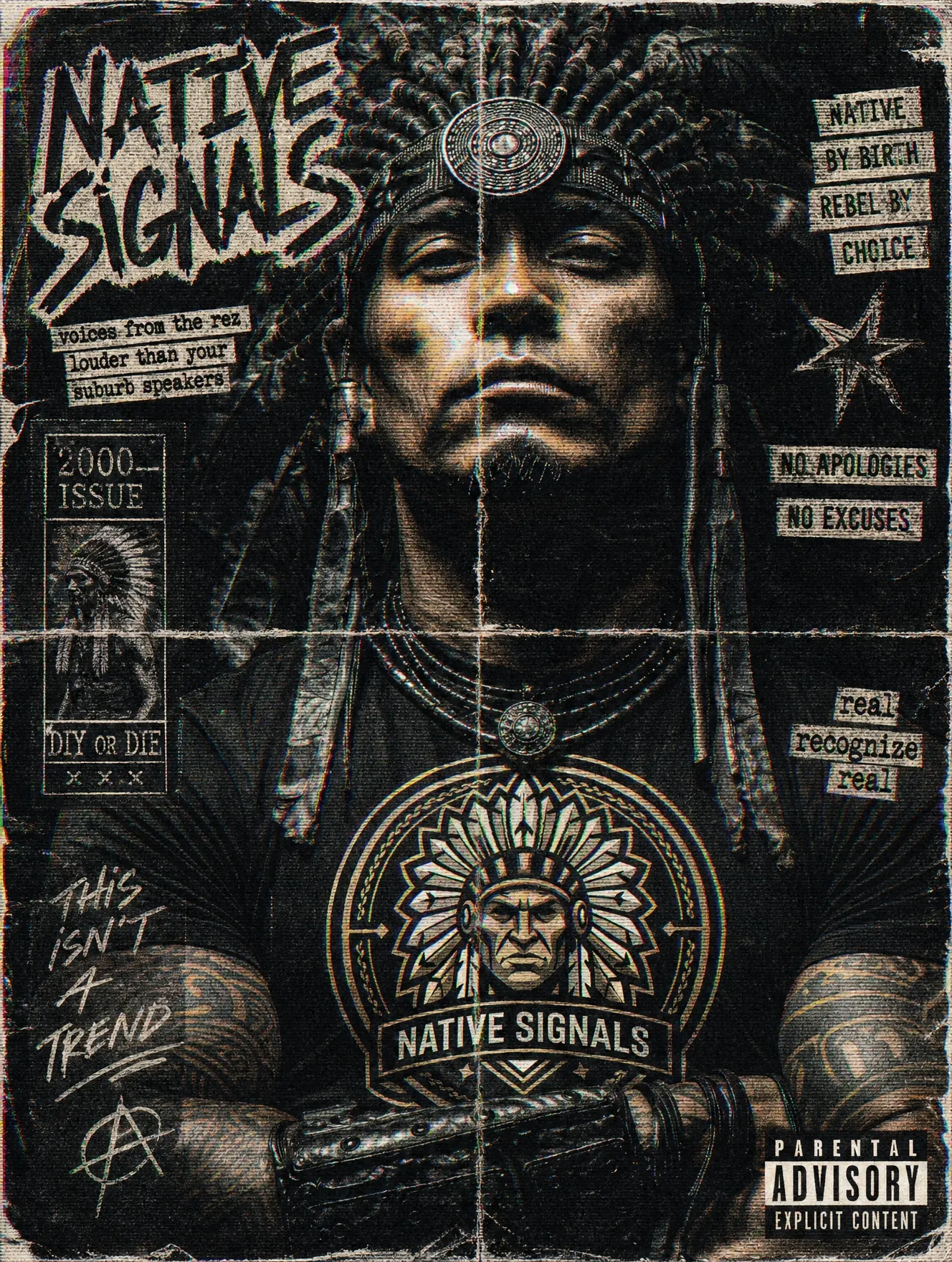 Native Signals graphic tee artwork